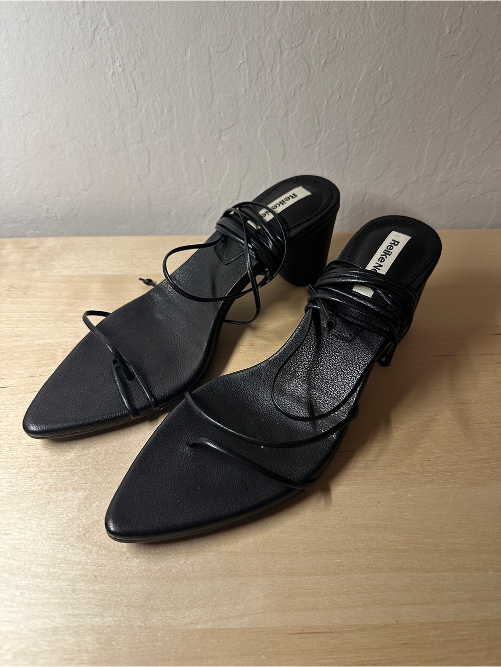 Reike Nen Odd Pair Sandals - Black Pointed Lace-Up - Size 7 US / 37 EU - Picture 5 of 7